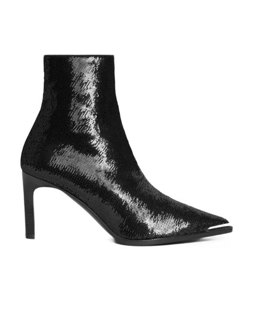 Céline Black Verneuil Ankle Boot With Metal Toe