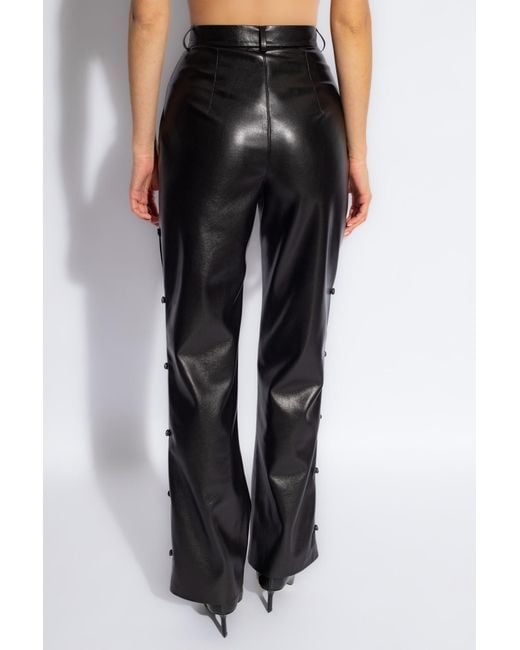 Nanushka Black Felina Straight Leg Trousers