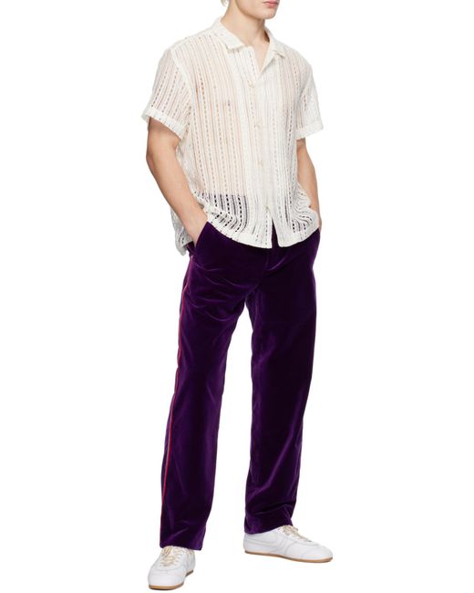 Bode Blue Straight-Leg Casual Pants for men