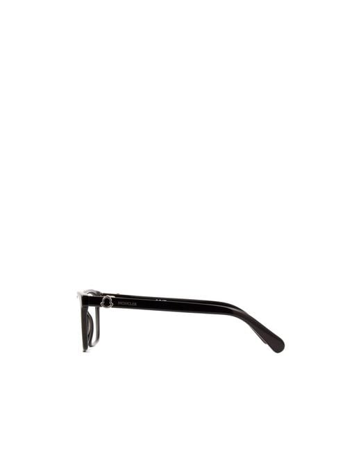 Moncler White Eyewear Rectangle Frame Glasses