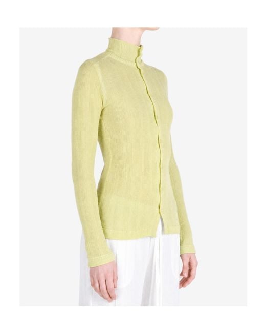 Issey Miyake Yellow Pleated Shirt