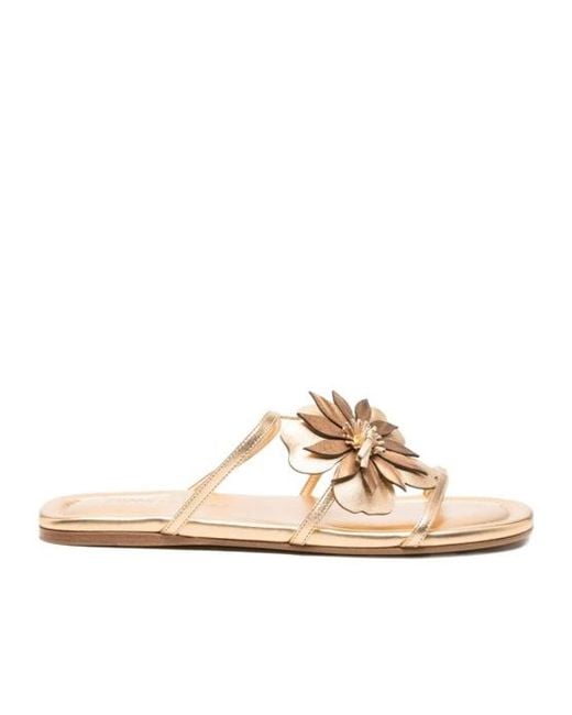Zimmermann Metallic Strappy Flat Sandals