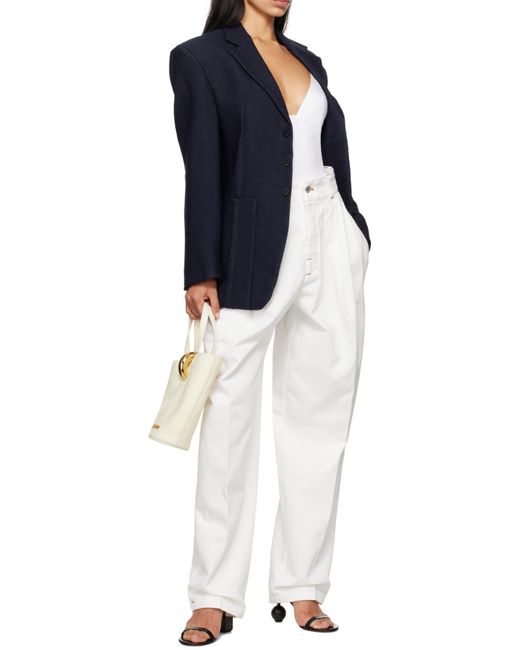 Jacquemus White The Spallina Bodysuit