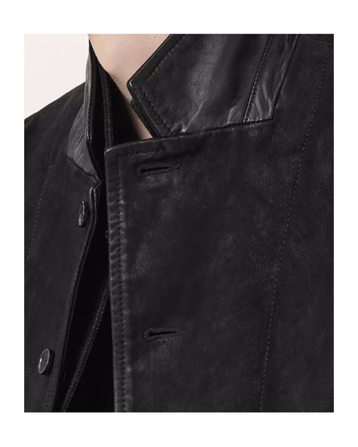 AllSaints Black Button-Up Jacket for men