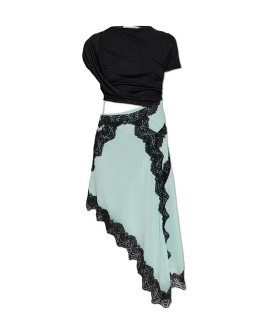Christopher Esber Green Verve Twisted Tee Mini Dress