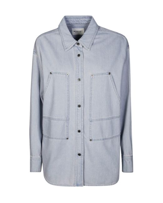Isabel Marant Blue Long-Sleeved Shirt