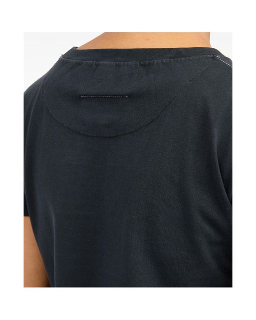 MM6 by Maison Margiela Black Cotton T-Shirt