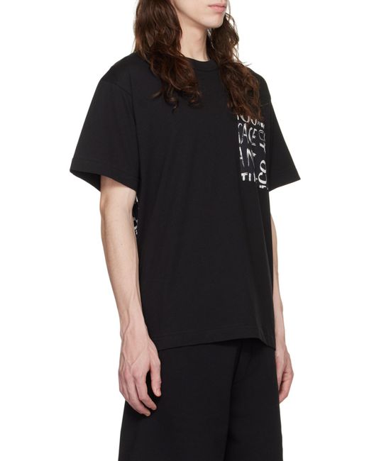 Versace Jeans Black Couture Graphic Printed Crewneck T-Shirt for men