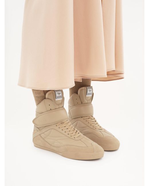 Chloé Natural Kick High-Top Sneaker