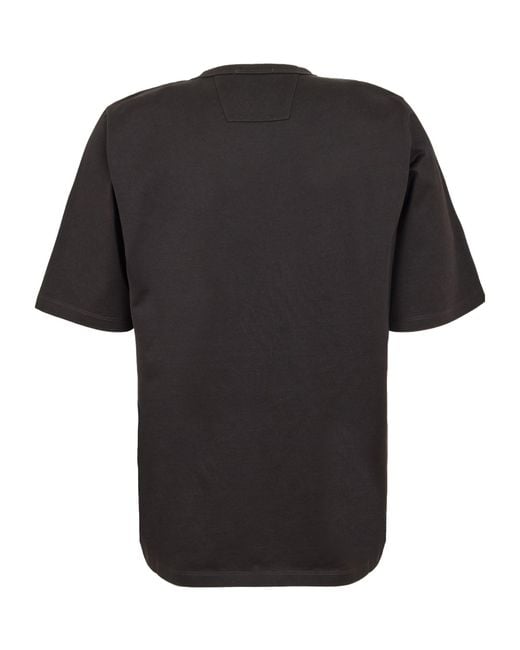 C P Company Black Logo Crew Neck T-Shirt for men