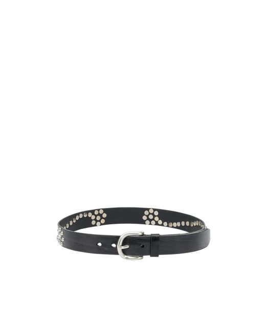 Our Legacy White Studded Belt for men