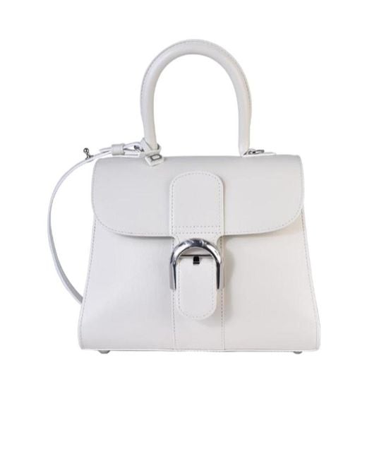 Delvaux White Brilliat Pm Buckle-Fastening Leather Tote Bag