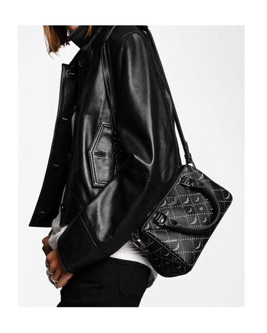 Zadig & Voltaire Black Monogram Xs Sunny Vibe Cross Body Bag