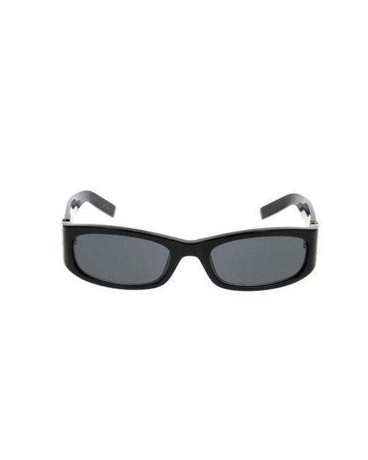 Saint Laurent White Eyewear Rectangular Frame Sunglasses