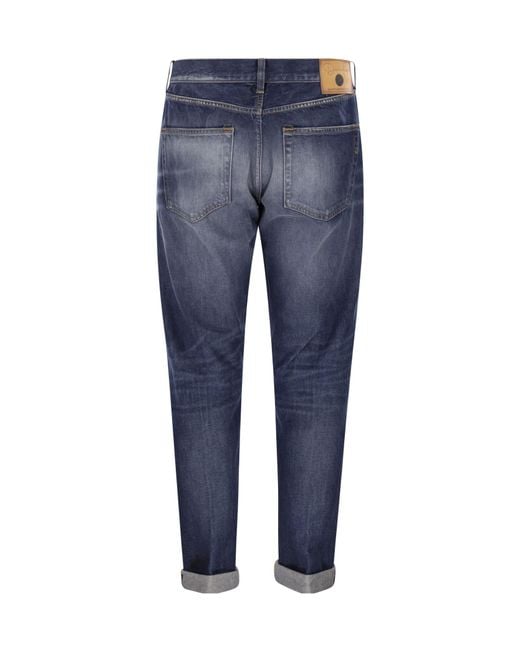 Dondup Blue Icon Regular-Fit Five-Pocket Jeans for men