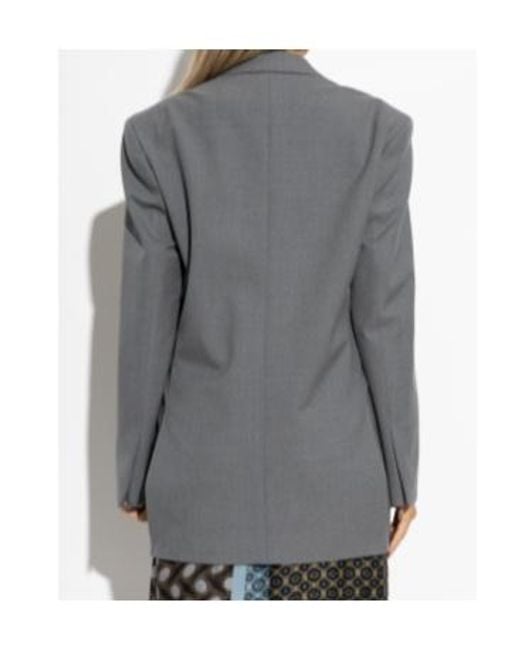 Dries Van Noten Gray Single Breasted Blazer
