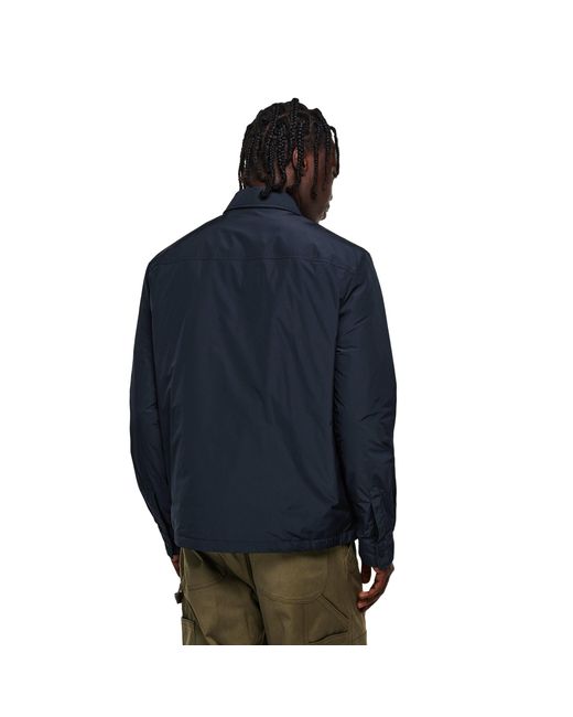 Moncler Blue Zip-Up Shirt Jacket for men
