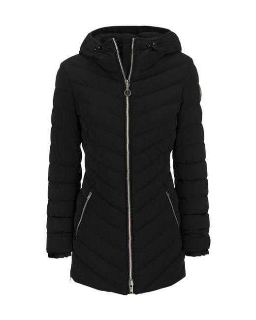 Moose Knuckles Black Rockcliff Padded Hooded Jacket