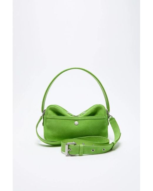 Acne Green Camero Party Suede Bag
