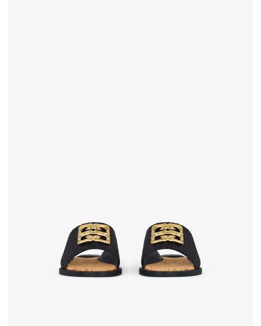 Givenchy White 4G Liquid Flat Mules