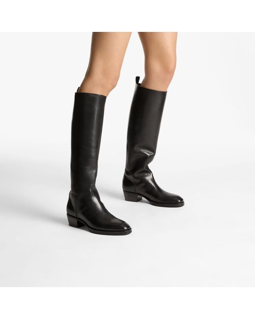 Jimmy Choo Black Mave 45 Knee-High Boots