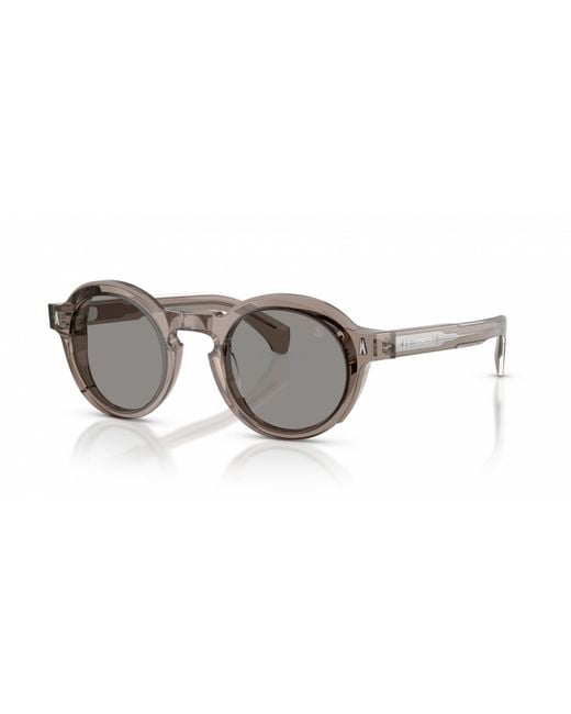 Moncler Metallic Eyewear Round Frame Sunglasses for men