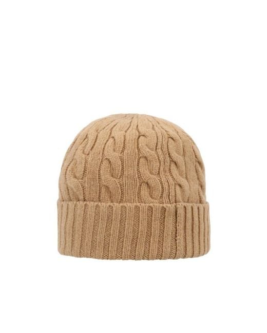 Polo Ralph Lauren Natural Knitted Hat With A Pony Pattern for men