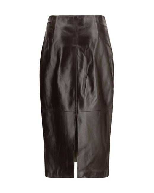 Arma Brown Meeka Palermo Checked Pencil Skirt