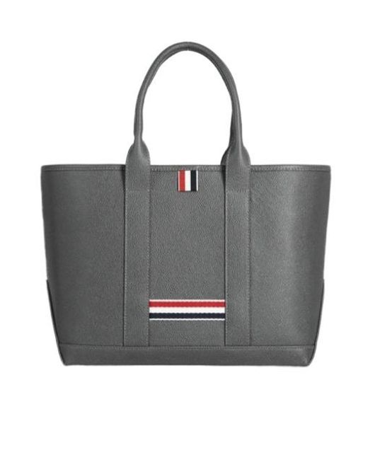 Thom Browne Black Striped Handbag for men