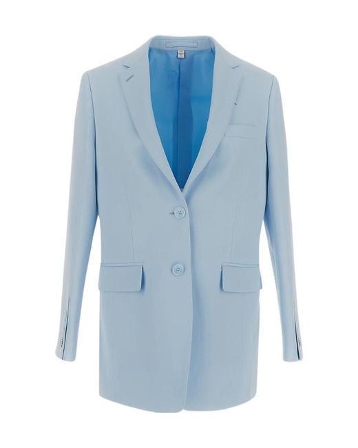 Burberry Blue Single Breasted Tailored Blazer