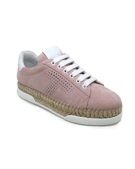 Tod's Pink Logo Casual Sports Shoes for men