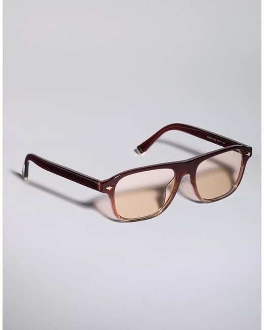 Brunello Cucinelli Multicolor Rectangular Acetate Frame for men