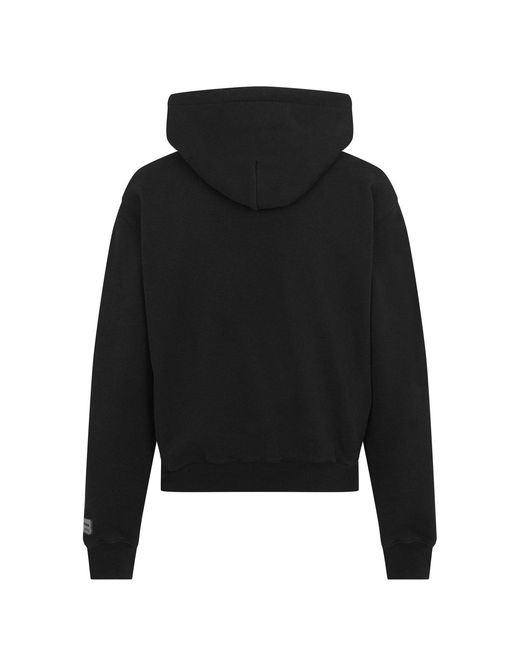 Heron Preston Black Long-Sleeved Hooded Sweatshirt for men