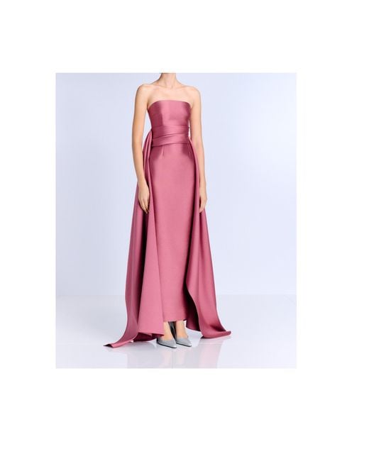 Solace London Pink Strapless Dress
