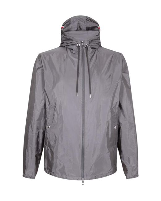 Moncler Gray Logo Waterproof Bomber Jacket for men