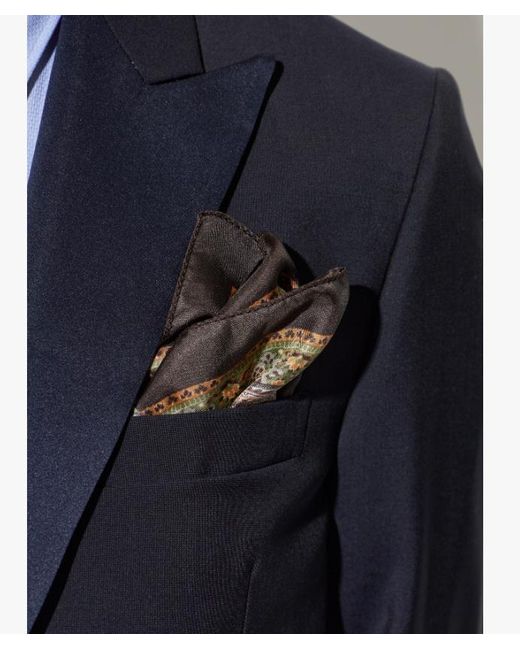 Etro Natural Patterned Pocket Square for men