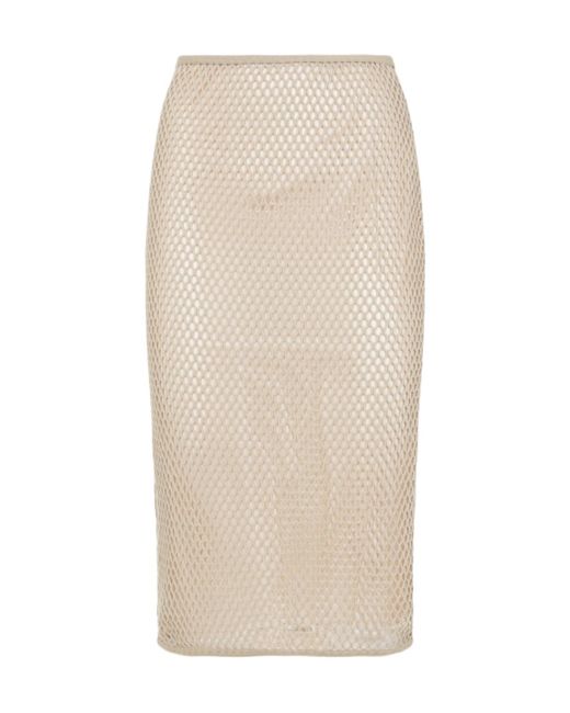 Prada Natural Midi Skirt