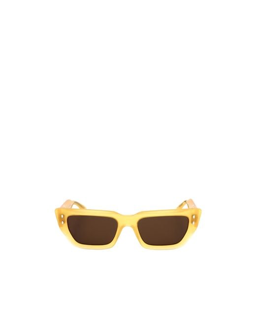 Isabel Marant Yellow Cat-Eye Frame Sunglasses