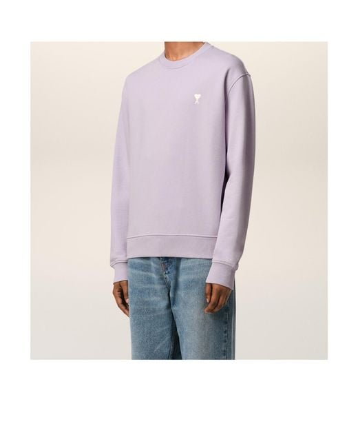 AMI Purple Ami De Coeur Sweater for men