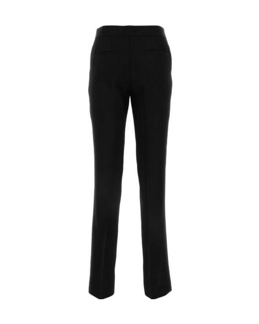 Jil Sander Black Casual Pants With Slit Hem