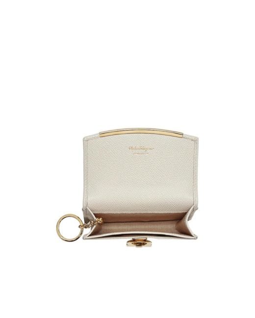 Ferragamo White Flip Card Bag