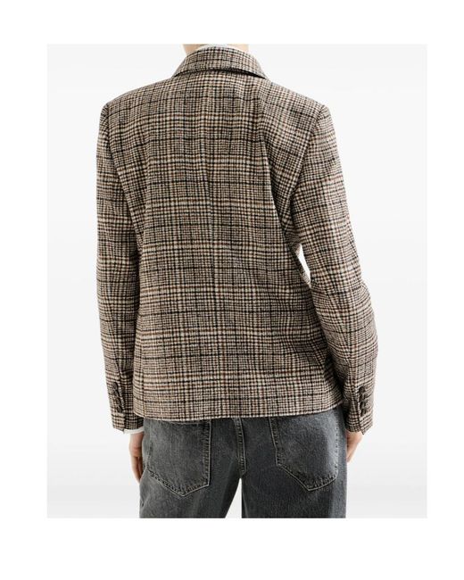 Brunello Cucinelli Brown Long-Sleeved Suit Jacket