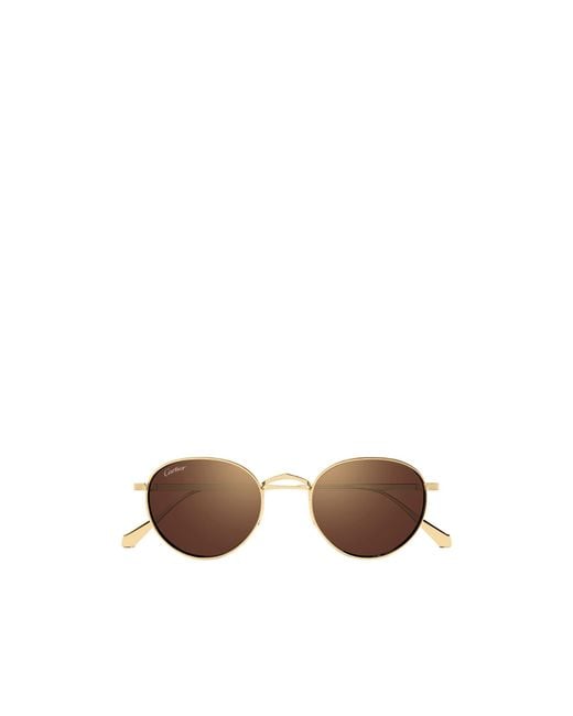 Cartier Brown Logo Sunglasses for men