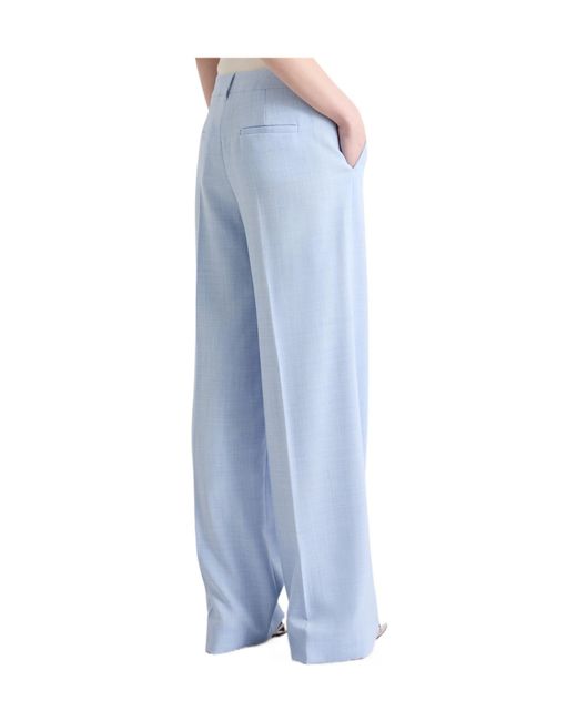 Marella Blue Casual Pants With Belt Loops