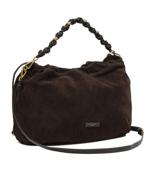 Gianni Chiarini Black Drawstring Shoulder Bag