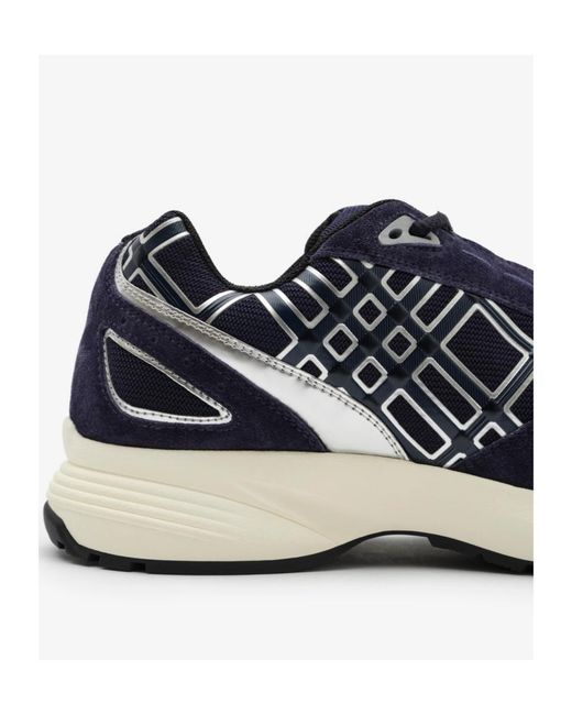 Burberry Blue Suede Nylon Eclipse Sneakers for men
