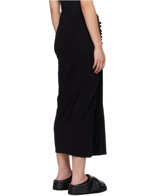 Rabanne Black Rabanne Ruched Midi Skirt