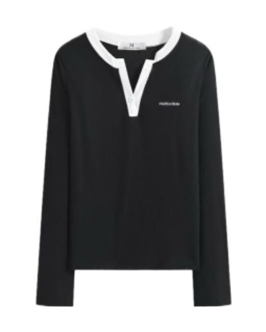 Marissa Chiara Black Long-Sleeved T-Shirt