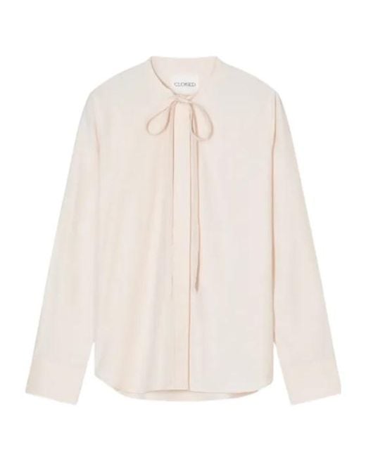 Closed White Bow-Tie Blouse