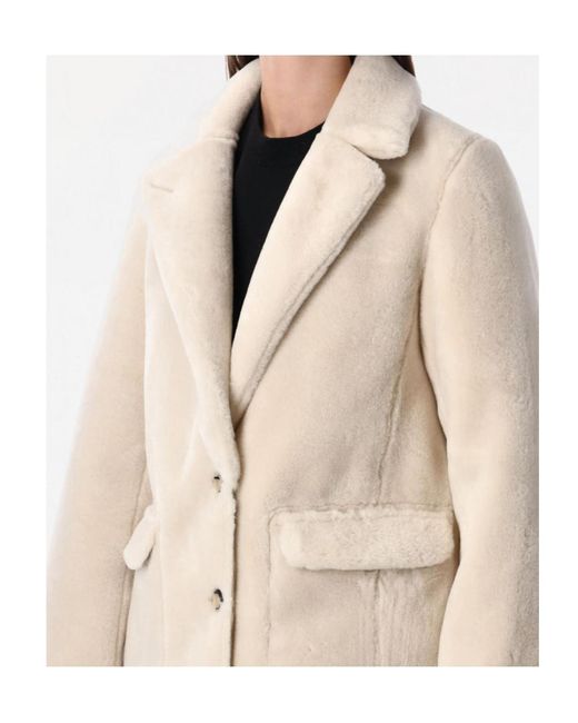 Urbancode Natural Single-Breasted Faux Fur Coat